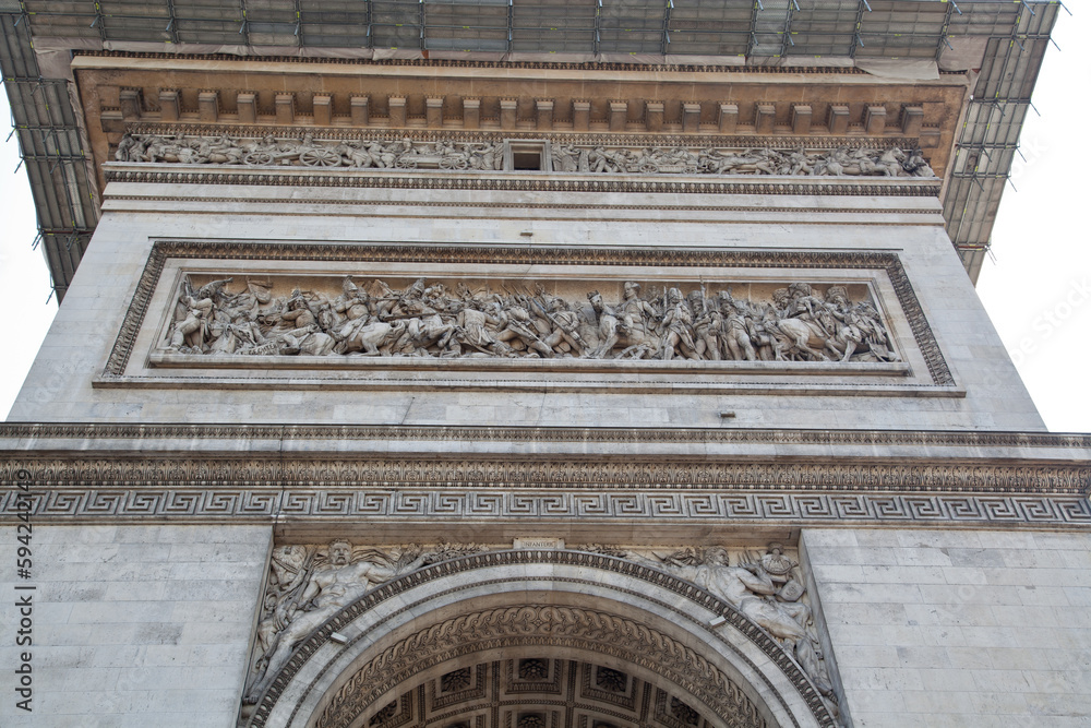 Paris, detail Arc de Triomphe 