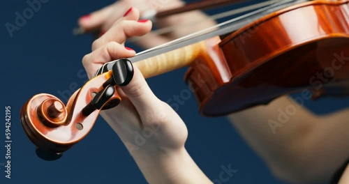 Professional, shoulder-baring concert attire, nose piercing