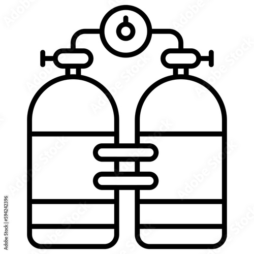 Download this premium icon of scuba tank, equipment used for breathing underwater during scuba diving