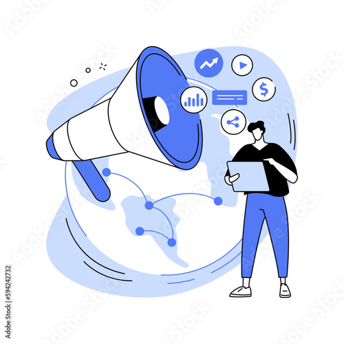 Macromarketing abstract concept vector illustration. photo