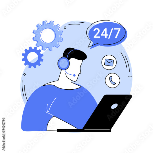 Customer support abstract concept vector illustration.