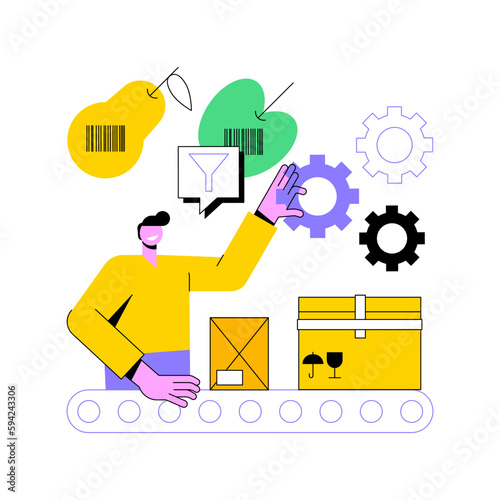 Sortation systems abstract concept vector illustration.