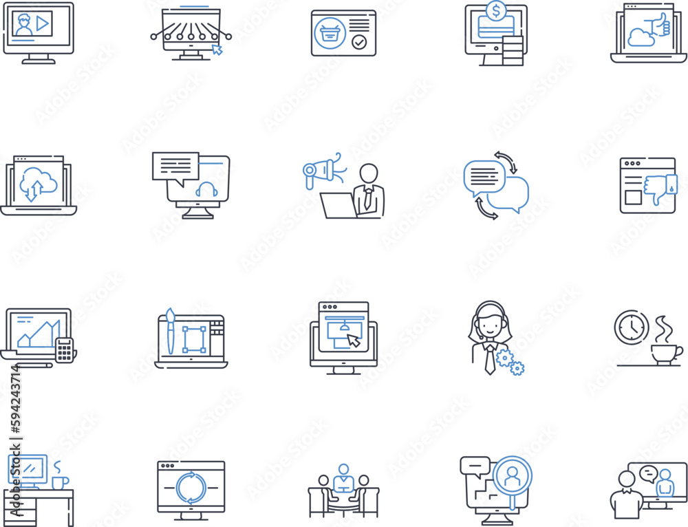 Connecting contacts line icons collection. Nerking, Communication, Socializing, Collaborating, Interacting, Connecting, Exchanging vector and linear illustration. Linking,Introducing,Building outline Connecting contacts line icons collection. Nerking, Communication, Socializing, Collaborating, Interacting, Connecting, Exchanging vector and linear illustration. Linking,Introducing,Building outline