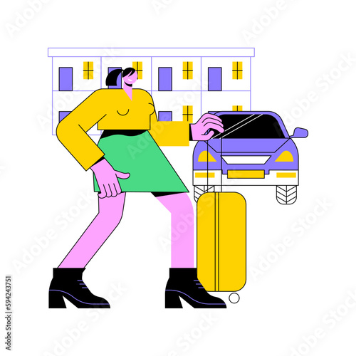 Motel service abstract concept vector illustration.