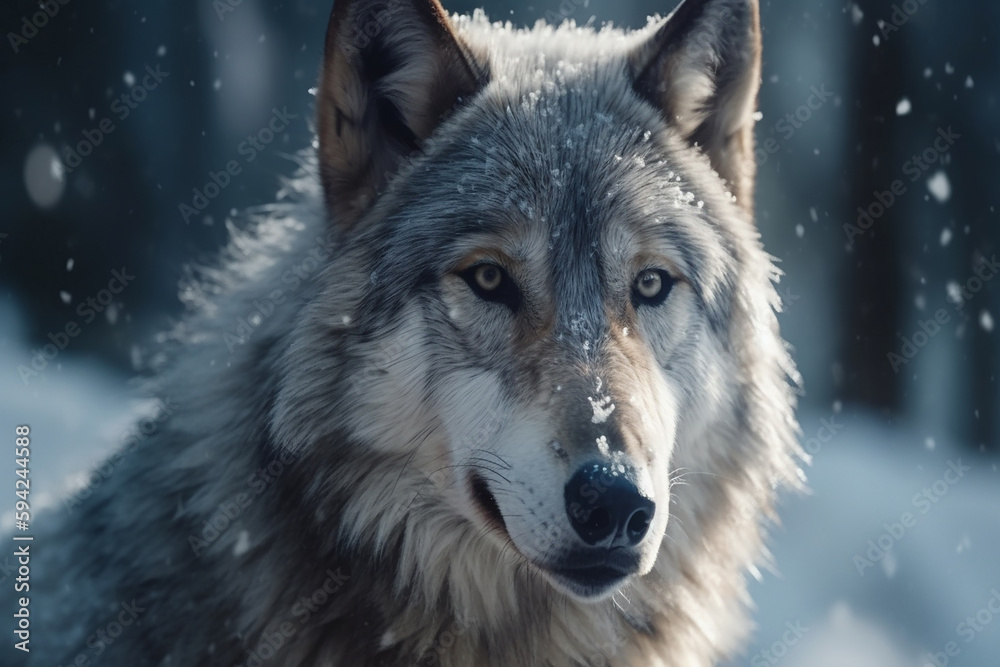 wolf in winter