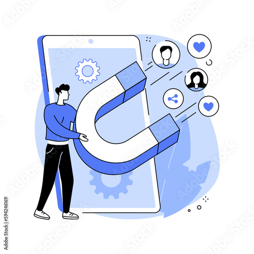 Engagement marketing abstract concept vector illustration.