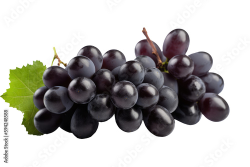Grape isolated on transparent background. Generative Ai