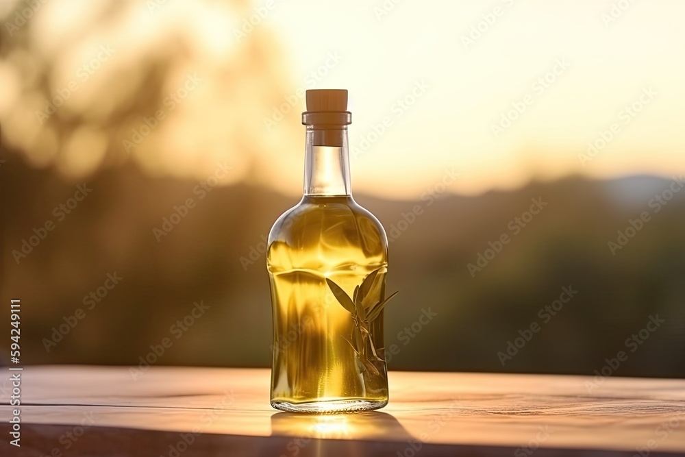 bottle of olive oil, ai generative