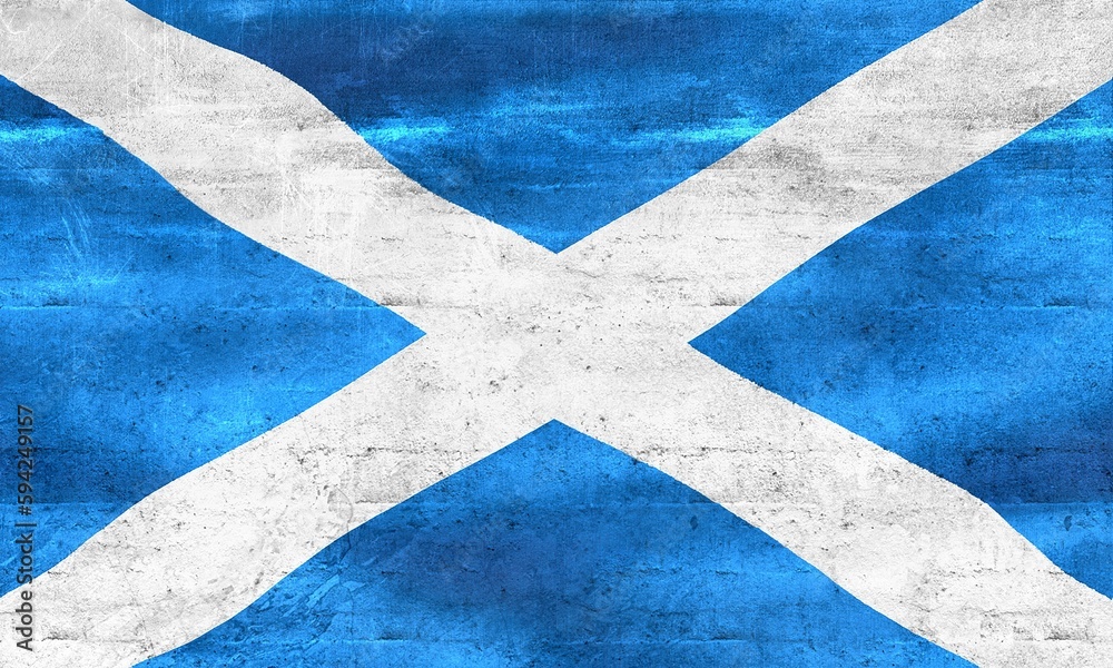 Fototapeta premium Scotland flag - realistic waving fabric flag