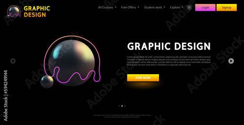 Graphic Design Courses Website Template