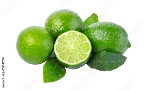 limes Isolated with leaf