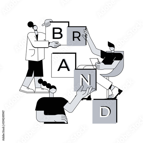 Brand building abstract concept vector illustration.