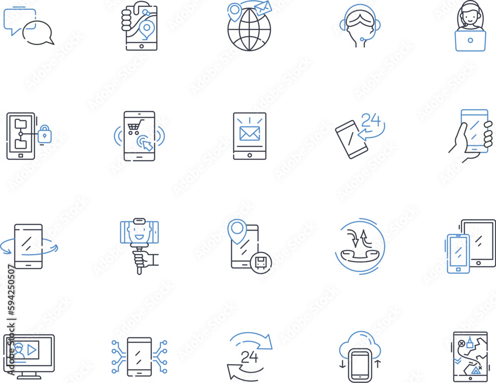 Cybernetic line icons collection. Augmentation, Bionic, Cognition, Control, Cyborg, Digital, Enhancement vector and linear illustration. Evolution,Future,Haptic outline signs set Cybernetic line icons collection. Augmentation, Bionic, Cognition, Control, Cyborg, Digital, Enhancement vector and linear illustration. Evolution,Future,Haptic outline signs set