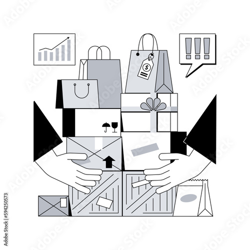 Overconsumption abstract concept vector illustration.