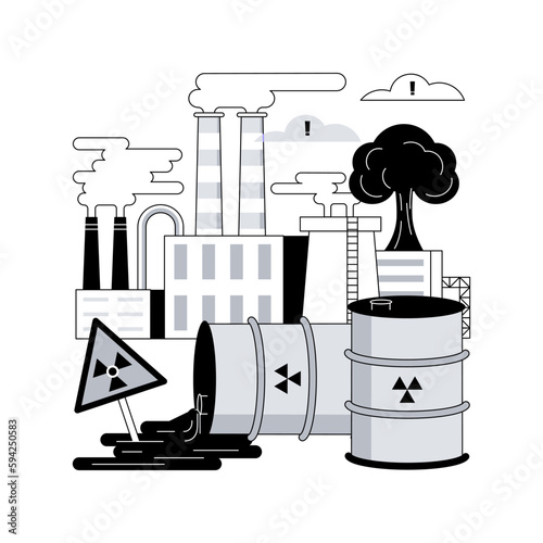 Technological disasters abstract concept vector illustration.