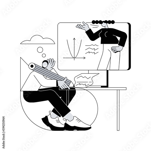 Online school platform abstract concept vector illustration.
