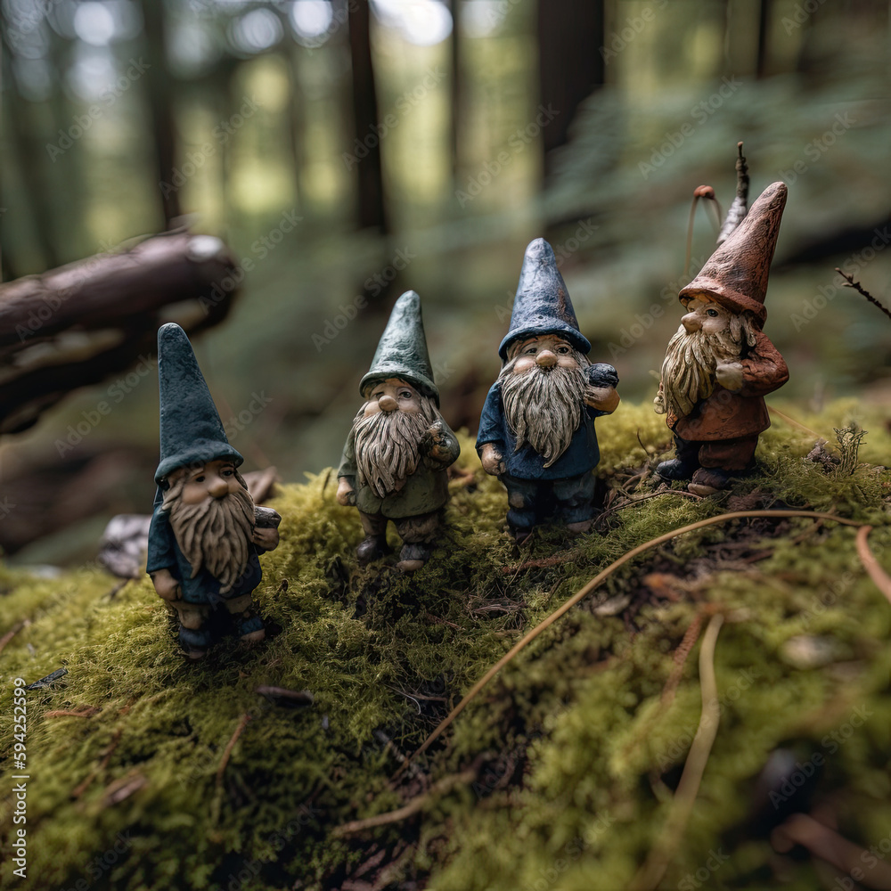 garden gnomes in the forest garden gnomes in the forest