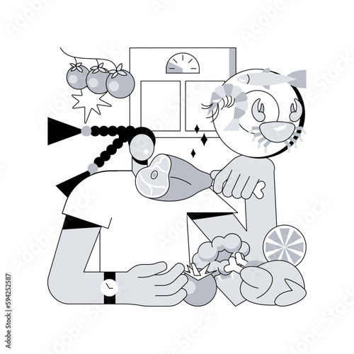 Paleo diet abstract concept vector illustration.