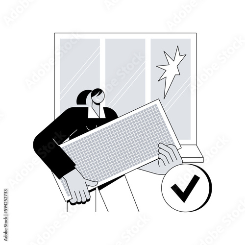 Windows and doors services abstract concept vector illustration.