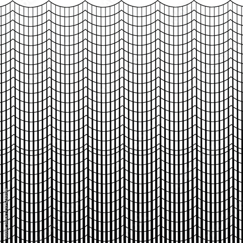 The fishing net thickens towards the bottom of the image.