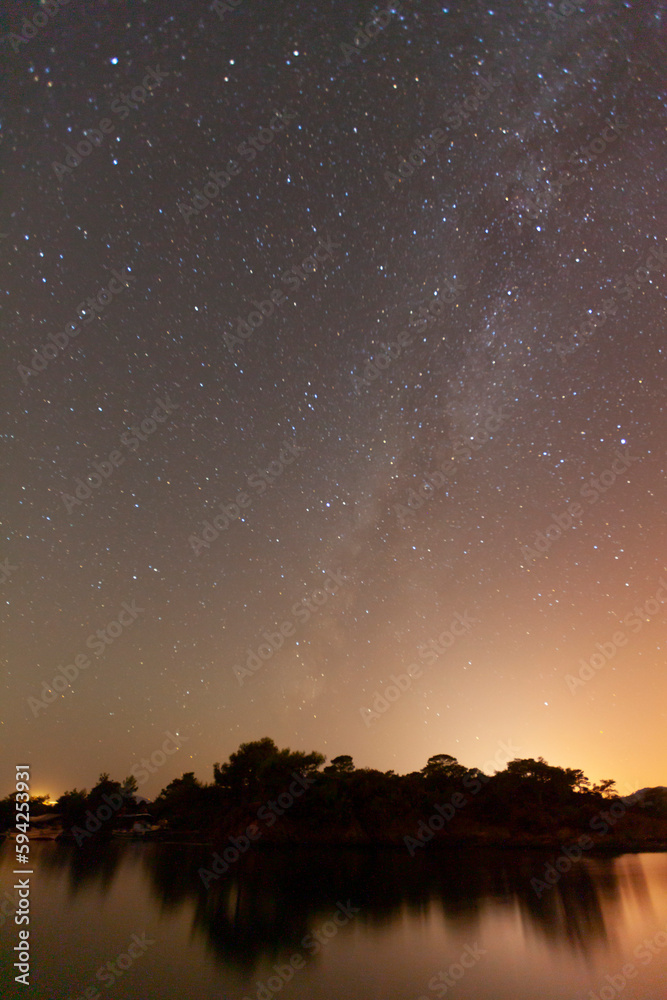 Fethiye Ölüdeniz , astrophotography , Milky Way and meteor shower .