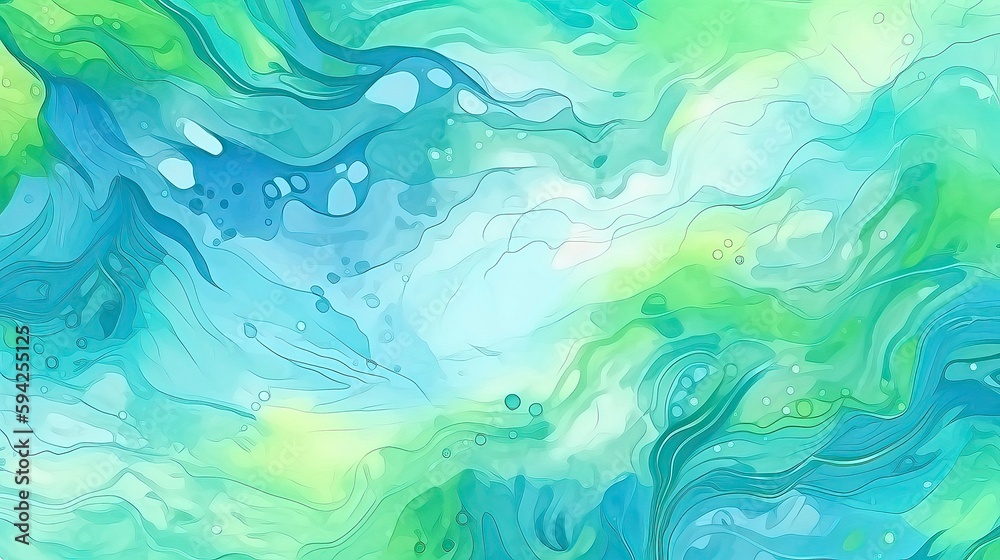 Abstract watercolor paint background by teal color. Banner Ideas. Generative AI