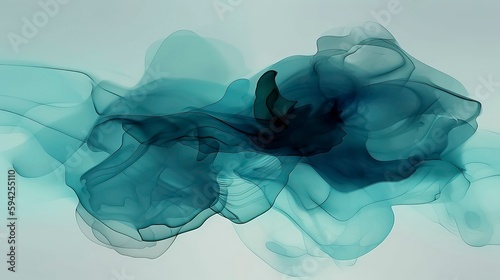 Abstract watercolor paint background by teal color. Banner Ideas. Generative AI