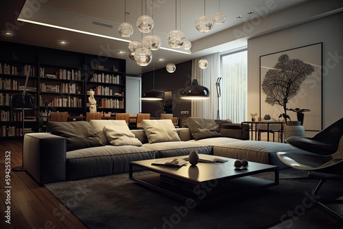 Elegant, modern and comfortable living room interior design  © ttonaorh