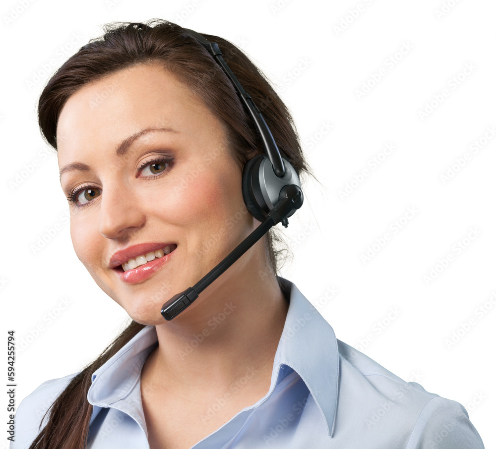 Call center operator business woman, Isolated Call center operator business woman, Isolated