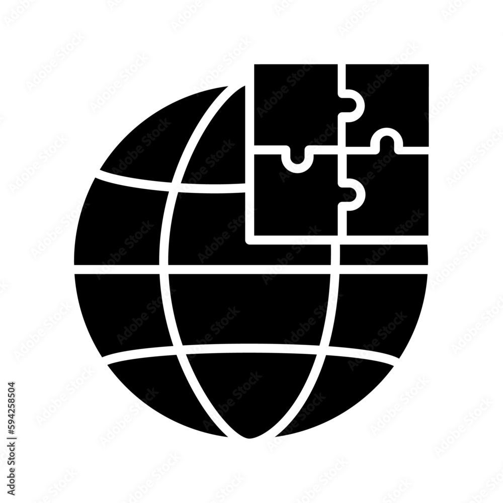 Global problem-solving, International cooperation, Cultural understanding, Geostrategy, Worldwide collaboration, Sustainable development goals, Diversity and inclusion, Global citizenship vector icon. Global problem-solving, International cooperation, Cultural understanding, Geostrategy, Worldwide collaboration, Sustainable development goals, Diversity and inclusion, Global citizenship vector icon.