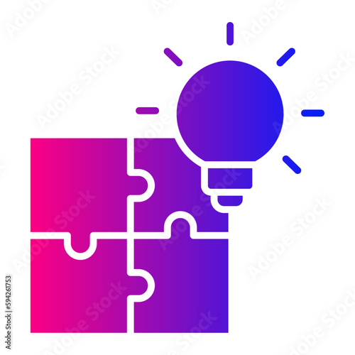 Innovation  Creativity  Problem-solving  Insight  Inspiration  Ingenuity  Brainstorming  Idea generation  Puzzle-solving vector editable icon.