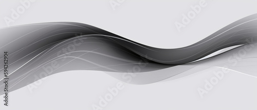 Abstract grey, white smooth element swoosh speed wave modern stream transparent background. Abstract wave line for banner, template, background with wave design Created with generative AI tools