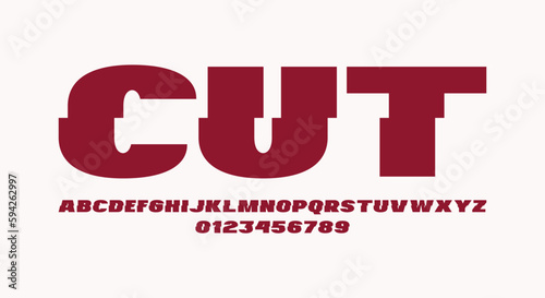 Sans serif font with distortion effect