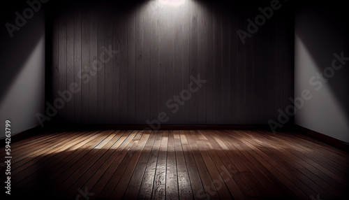 Empty wooden inteiror room