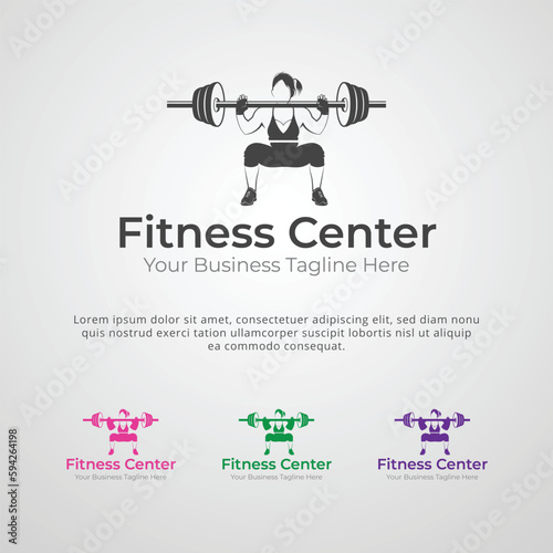 Fitness Center Logo Design Template