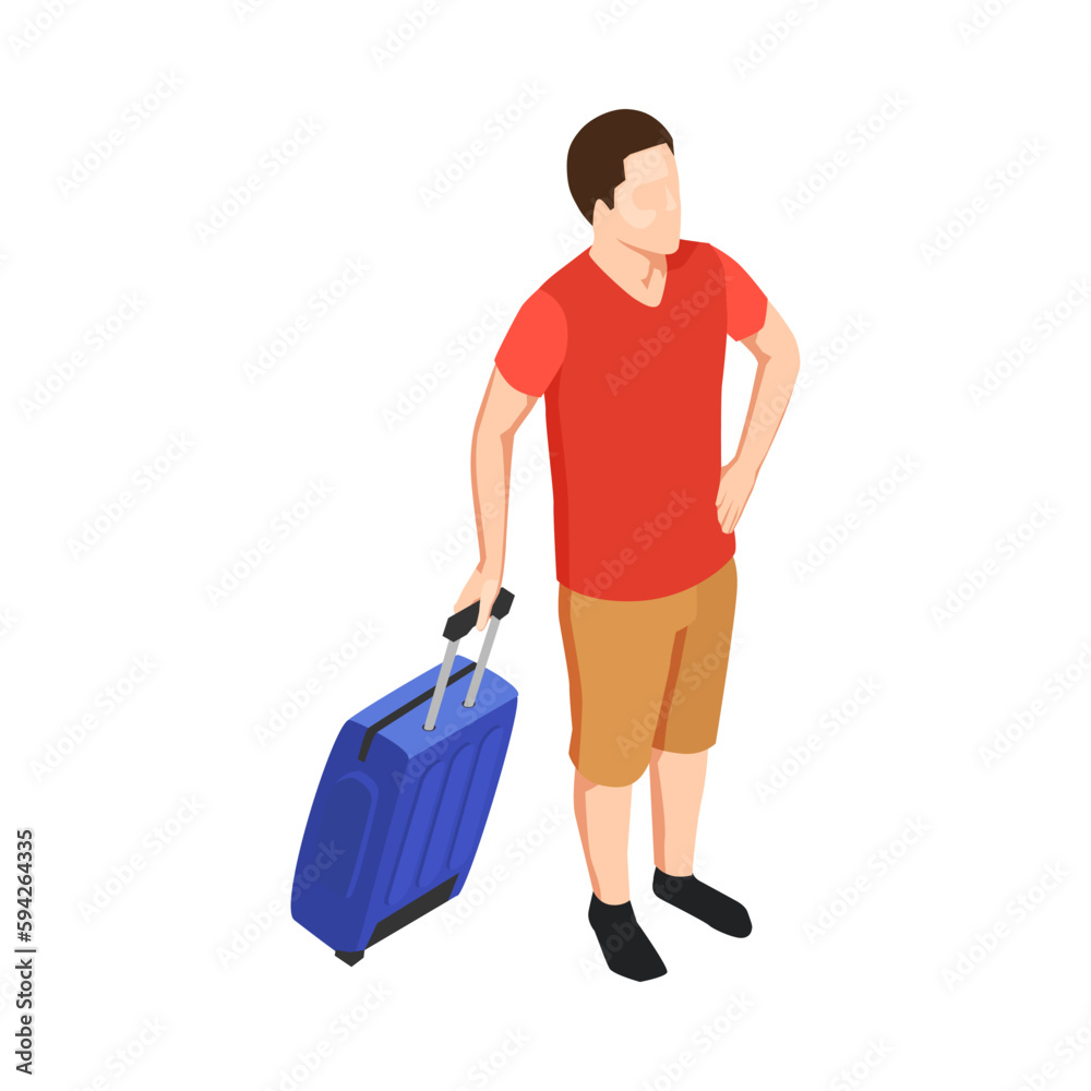 Isometric Traveller Illustration Isometric Traveller Illustration