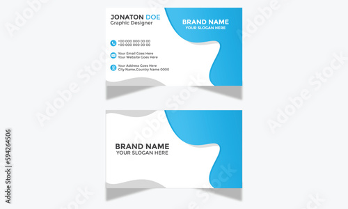 
Professional Modern Corporate and Creative Business Card Design Template Double-sided -Horizontal Name Card Simple and Clean Visiting  Card Vector illustration Colorful Business Car Minimal