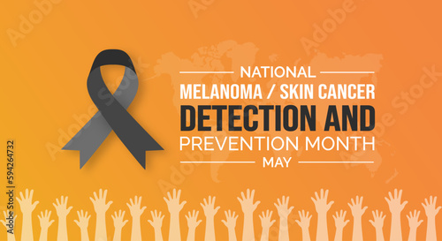 National Melanoma Skin Cancer Detection and Prevention Month background or banner design template celebrated in may