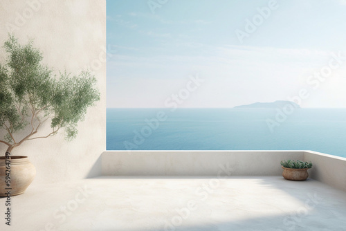 Generative Art of Mediterranean Inspired Background, Minimal Boho Aesthetics, 12000W x 8000H Pixels JPG image at 300DPI