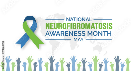 National NF Neurofibromatosis Month background or banner design template celebrated in may