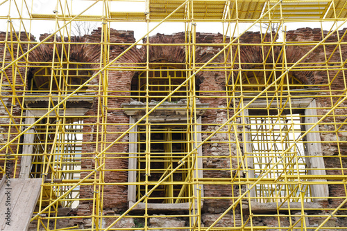 Restoration of a medieval palace. The Byzantine work in Istanbul is being restored again.