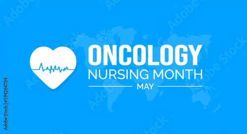 Oncology Nursing Month background or banner design template celebrated in may