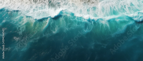 Experience the beauty of an aerial view of ocean waters showcased in a textured board background. A scenic illustration capturing the texture and expanse of the sea Created using generative AI tools 