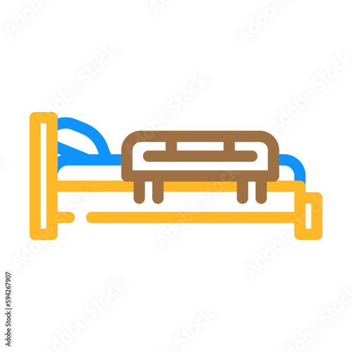 bed rail kid bedroom color icon vector illustration