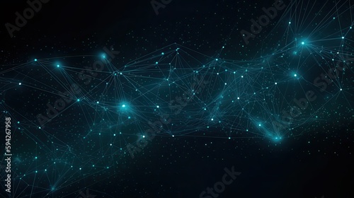 Technology network background. Generative  AI 