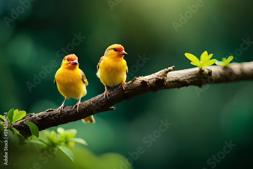 yellow and green bird