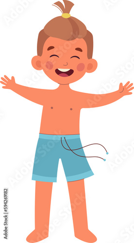 Boy In Swimming Trunks