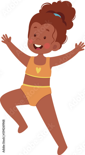 Happy Jumping Girl