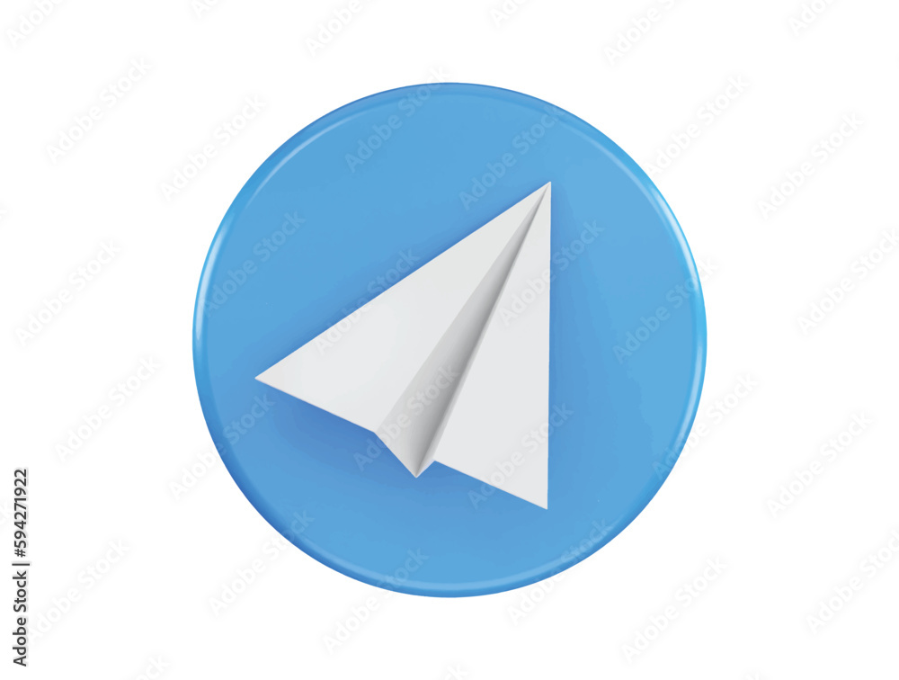 paper plane icon 3d rendering vector illustration paper plane icon 3d rendering vector illustration
