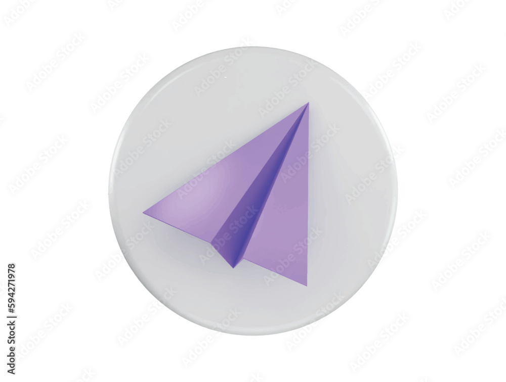 paper plane icon 3d rendering vector illustration paper plane icon 3d rendering vector illustration